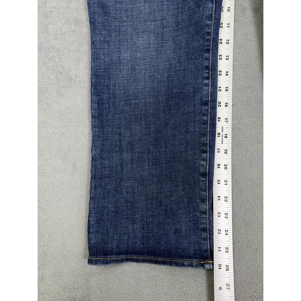 NYDJ Jeans Womens 12 Blue Medium Wash Marilyn Straight‎ High Rise Lift Tuck